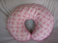 Skulls and Crossbones Pink White Nursing Pillow Cover - fits Boppy - Sample Sale