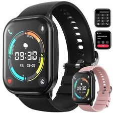 AUOSHI Smart Watch for Android & iPhone (Bluetooth Answer/Make Calls), 2.01 Inch