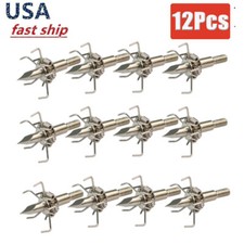 12PC 100 Grain Hunting Paw Broadheads Sharp Judo Arrow Heads Archery Tips Points
