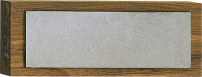 Eze-Lap Diamond Sharpener 62F 6'' x 2''. Sharpening surface mounted on walnut bloc