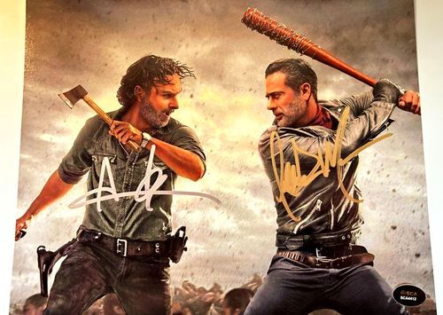 Jeffrey Dean Morgan + Andrew Lincoln Signed 8x10 (WALKING DEAD) Autographs w/COA