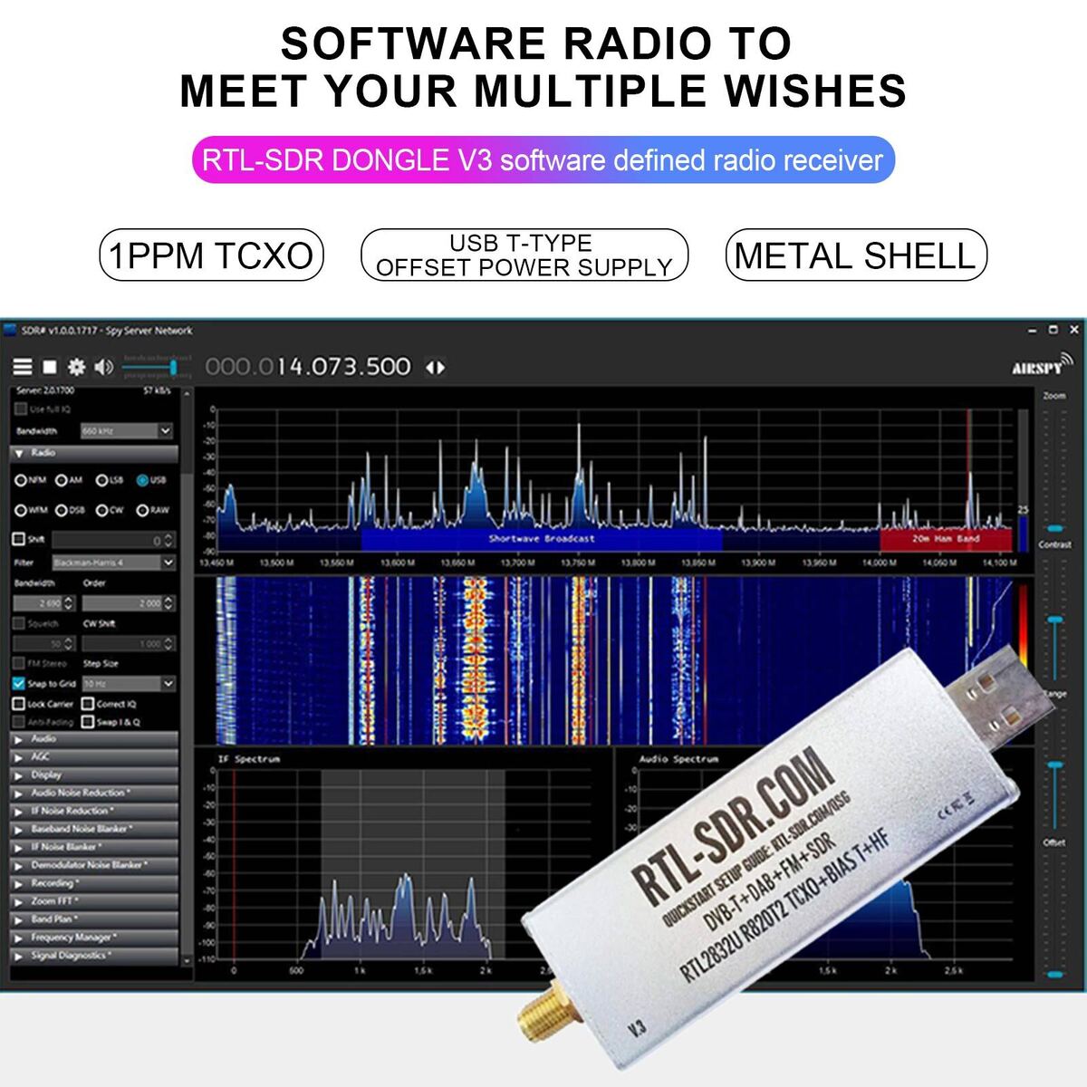 RTL-SDR Blog R820T2 RTL2832U 1PPM TCXO SMA Software Defined RTL-SDR Blog R820T2 RTL2832U 1PPM TCXO SMA Software Defined