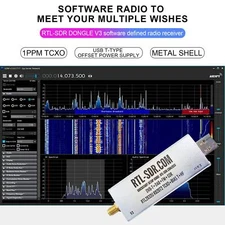 RTL-SDR Blog R820T2 RTL2832U 1PPM TCXO SMA Software Defined Radio (Dongle Only)