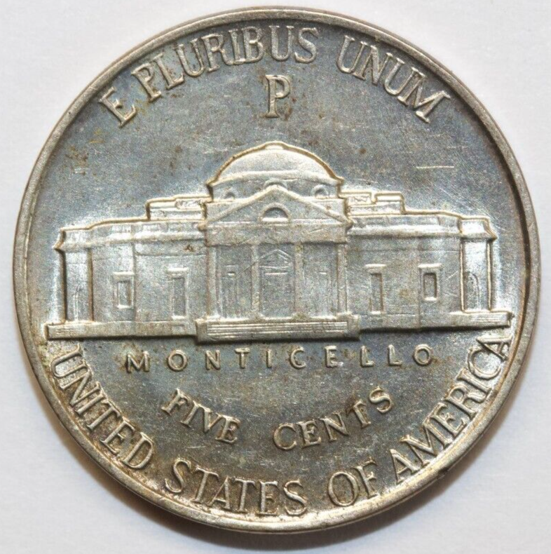 1943P Jefferson Wartime Silver Nickel 5c UNC. 0265 eBay