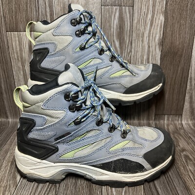 LL Bean Women Blue Dri-Lex Hiking Trail 2 Zone Comfort Tek 2.5 Boots Camping 8.5
