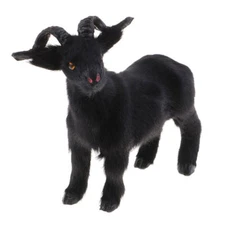Collectibles Animal Model Wild Goat Miniatures Kids Plush Black Sheep Toy