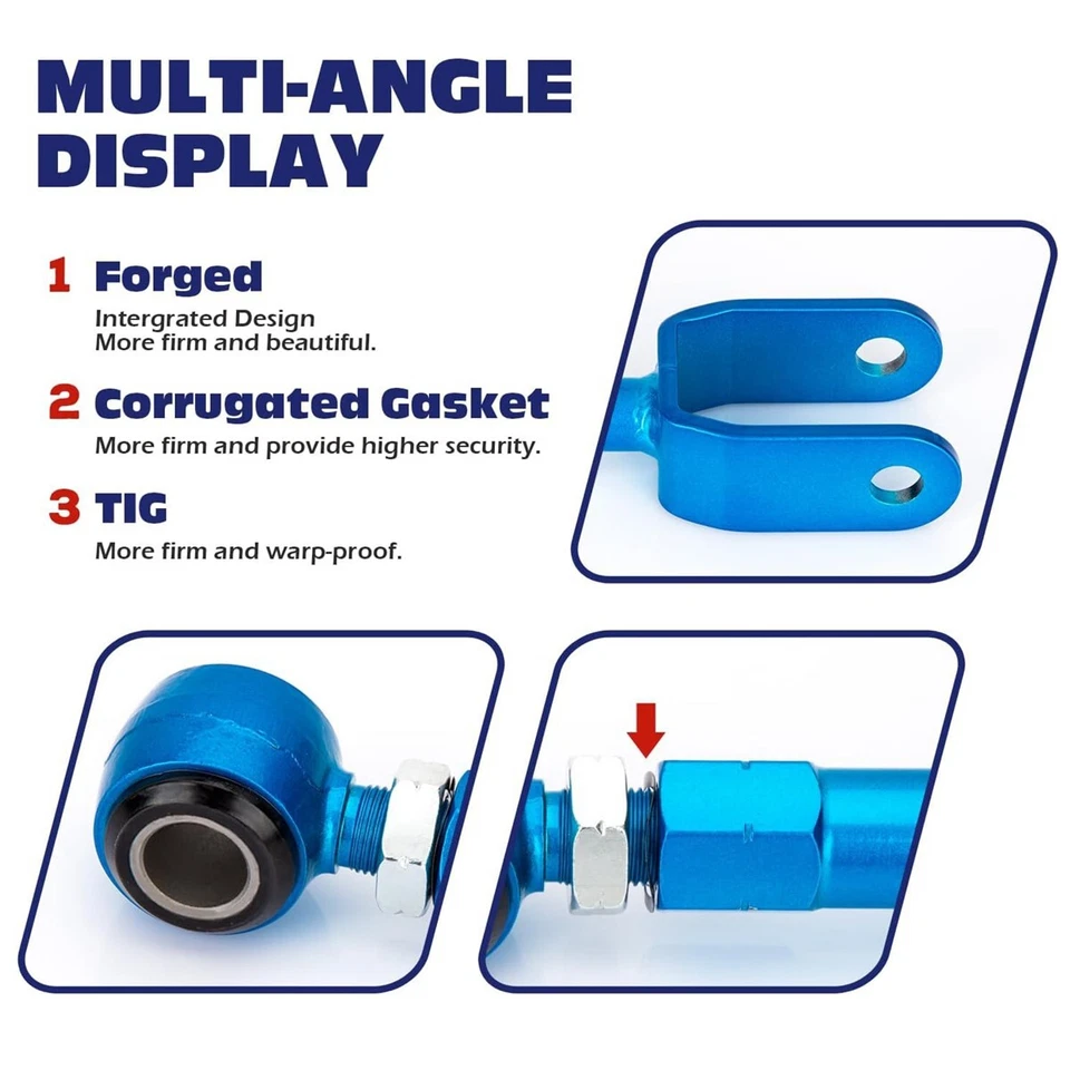 KSP 2pc Adjustable Rear Camber Arm lower control arm for Nissan 370Z G35 G37 Q40 - Image 4 of 4