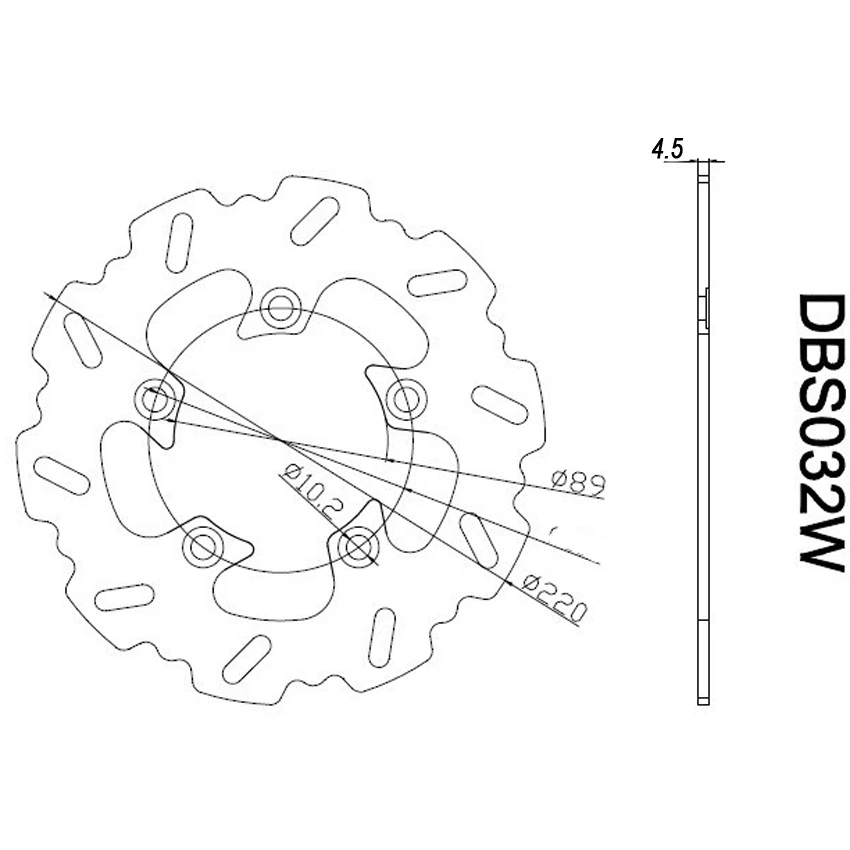 Rear Brake Disc Rotor For Suzuki GSXR 600 750 1000 K1 K3 K4 K5 K6 K7 K8 K9 K11 - Image 2 of 4