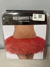 Adult 14 Red Shimmer Tutu One Size Fits Most