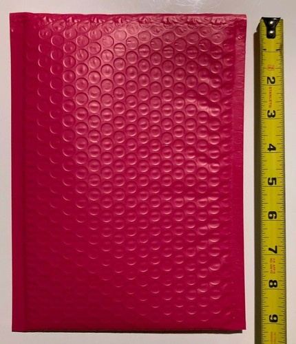 Bubble Mailers 25 Count 6"x10" (6"x9" Interior) Bright Pink Padded Envelopes NEW - Picture 2 of 4