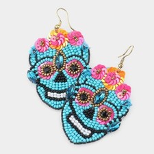 Halloween Party Earring Holiday Season Jewelry Skull 349TQ