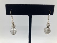 Crystal Bead Dangle Daisy Bead Hook Earrings