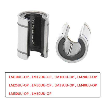 LM10UU auf LM60UU offene Linearkugellager Buchsen für Ø 10mm-60mm Linearwelle