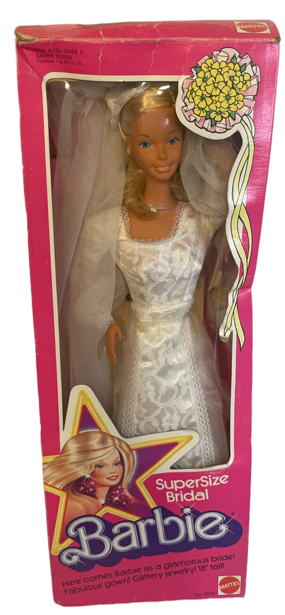 1977 MATTEL BARBIE SUPERSIZE BRIDAL 18 NEW IN THE BOX #9975