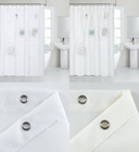 Hotel 100% Water Resistant Fabric Shower Curtain With Pockets - Assorted Colors