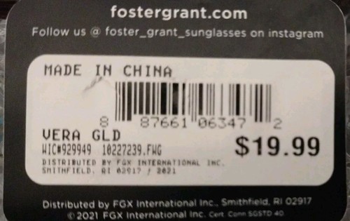 Foster Grant Womens VERA Gold Brown Sunglasses MaxBlock NEW 100% UV - Picture 6 of 6