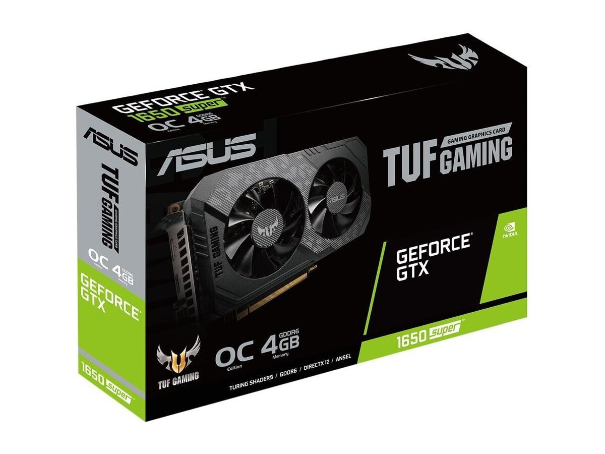ASUS GeForce GTX 1650 SUPER 4GB GDDR6 Graphics Card TUF ASUS GeForce GTX 1650 SUPER 4GB GDDR6 Graphics Card TUF