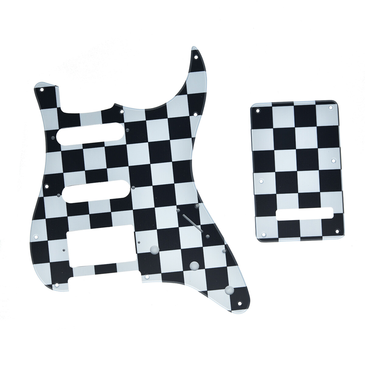 Engraved Pickguard & Free Tremolo Cover In Glossy White Acrylic Design 3 For Fender Stratocaster Hsh Hss Sss Setups Available - Foto 2