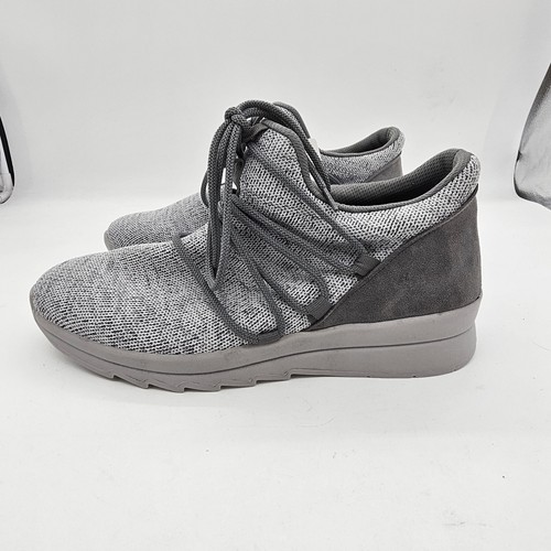 Aqua College Womens Shyla Sneakers Multi Knit Leather Lace Up Waterproof Grey 11 - Picture 4 of 14