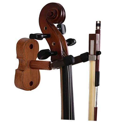 Violin Wall Mount Violin Hanger with Bow Hook Home & Studio Rosewood