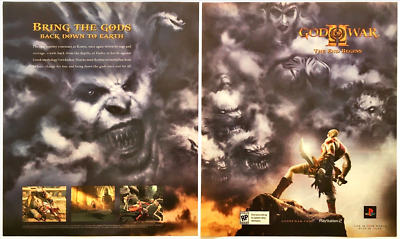 Print Ad 2007 God Of War II 2 The End Begins PS2 Original Promo