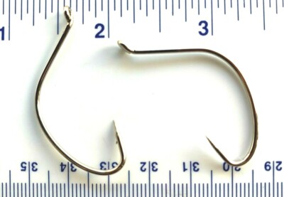 100 GT 2X Nickel Wide Gap Hollow Point Kahle Fish Hooks size 2/0 - kahle hooks
