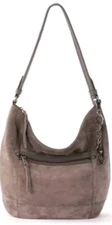 The Sak Sequoia Hobo Bag in Leather Single Shoulder Strap Mushroom Suede