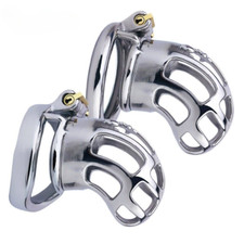 Stainless Steel Male Chastity Device Men Metal Chastity Cage Locking Belt