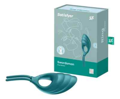 SWORDSMAN Vibrating Phallic Penile Ring Clitoral Retardant Stimulator Green
