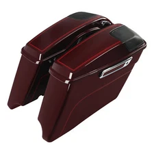 4" Saddlebags Fit For Harley Touring Street Glide 14-24 23 Mysterious Red Sunglo