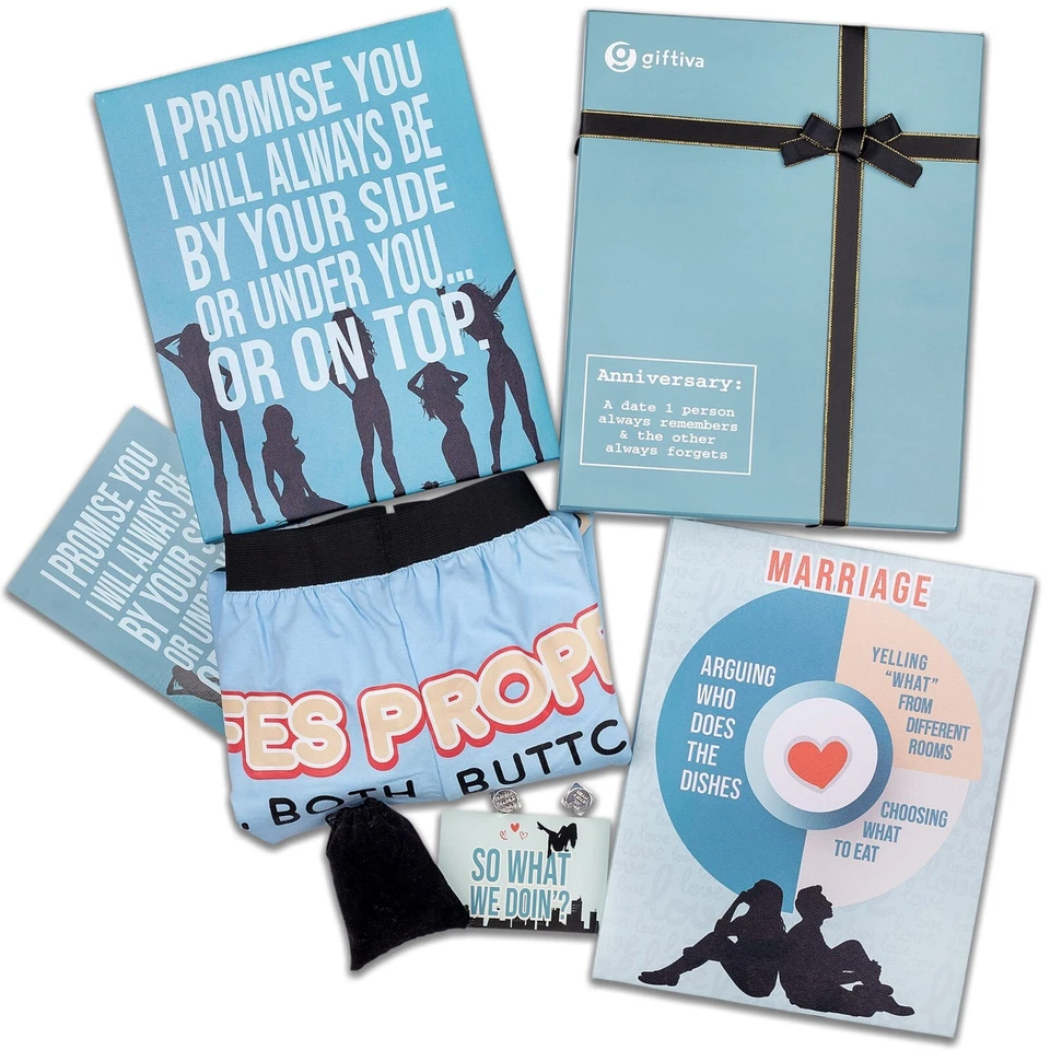 Divertida y romántica caja de regalo para él: aniversario, cumpleaños, San Valentín, Navidad Foto 2 de 4