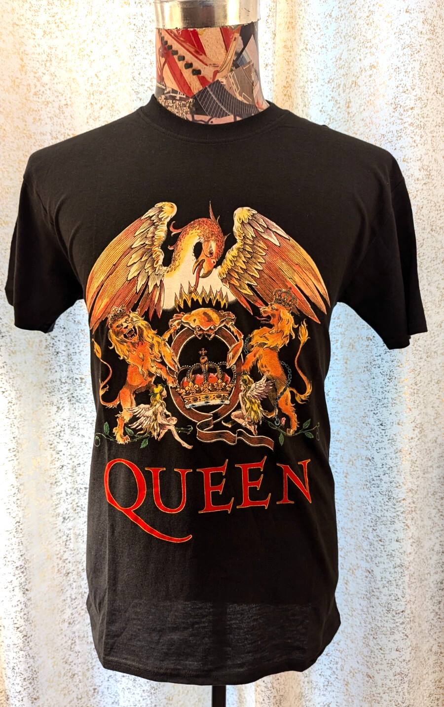 Official Queen Band Logo Black Rock T-Shirt