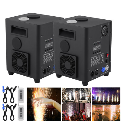 2PCS 750W Cold Spark Machine Stage Effect DMX Firework Machine DJ Party Wedding