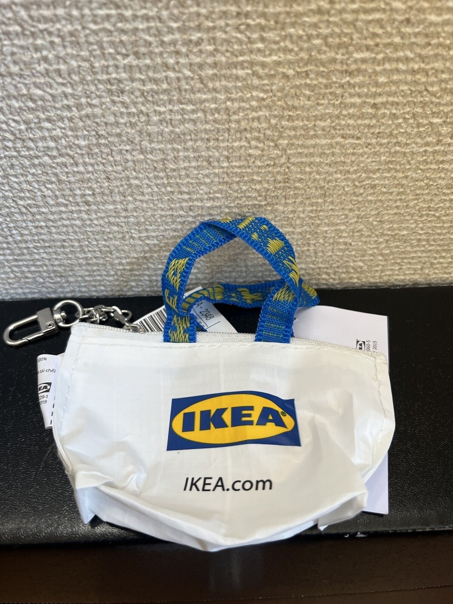 IKEA Knolig Mini Zipper Coin Keychain Bag Tote Key Holder White | eBay