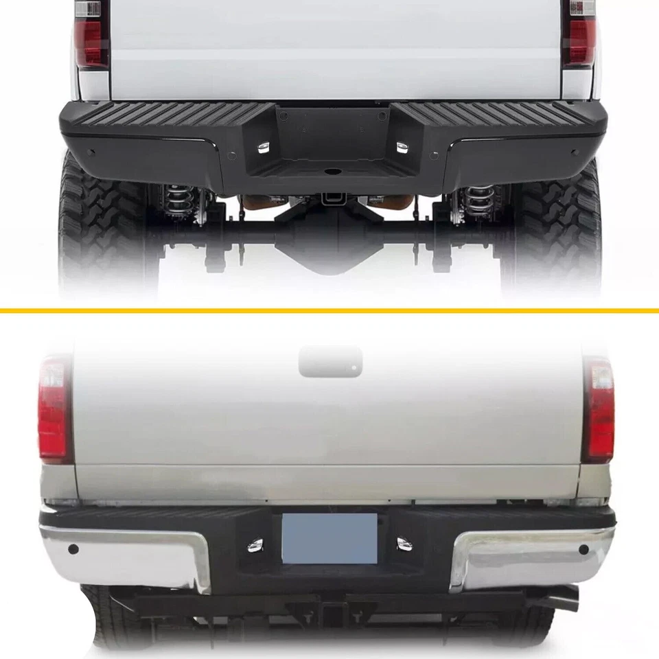 Conjunto de parachoques trasero cromado/negro para Ford F250 F350 F450 Super Duty 2008-2016 Foto 2 de 2