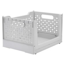 Stackable Folding Book Shelves Storage Shelf Wheeled Bookcase Display Unit Shelf