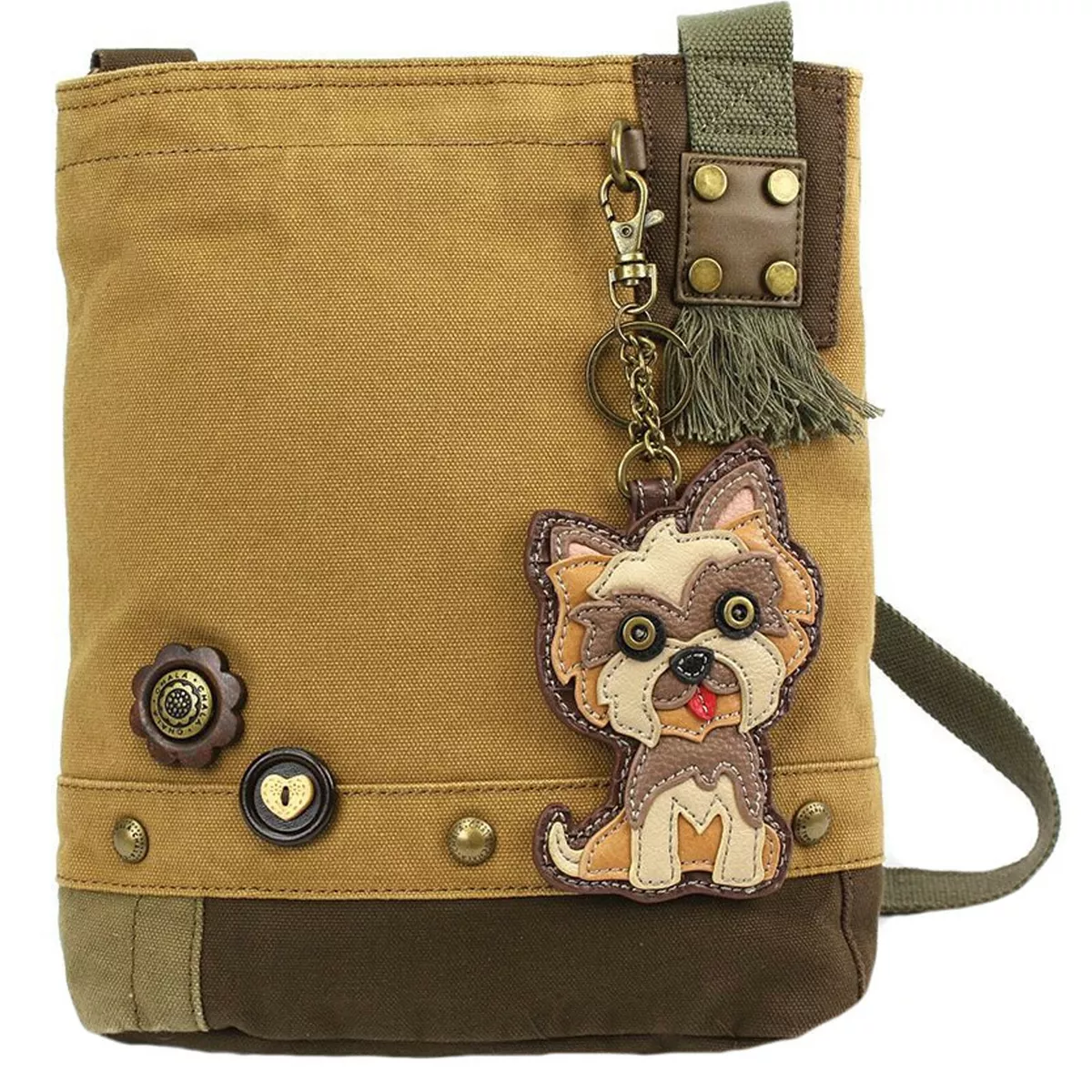 Chala Patch Crossbody Yorkshire Terrier Shoulder Bag Purse Dog Mom