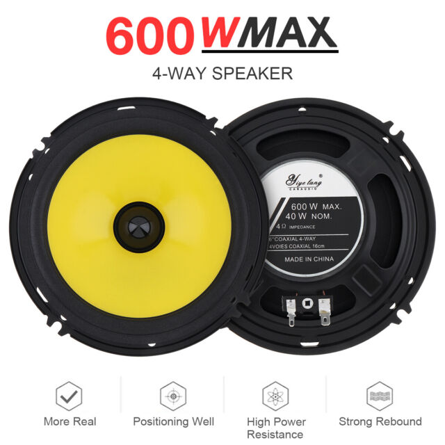 2pcs 6 Inch 600W Car Audio Speaker Heavy Mid-bass Ultra-thin Modified Speakers