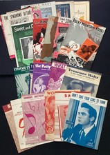 Lot Of 23 Vintage Piano Sheet Music Songs Film Scores Oldies 1917-1958