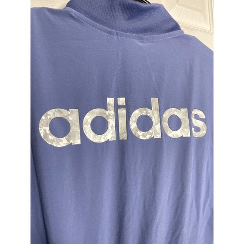 NEW Adidas Cropped Track Jacket Full Zip Purple Lilac Womens Size Medium - Picture 5 of 5