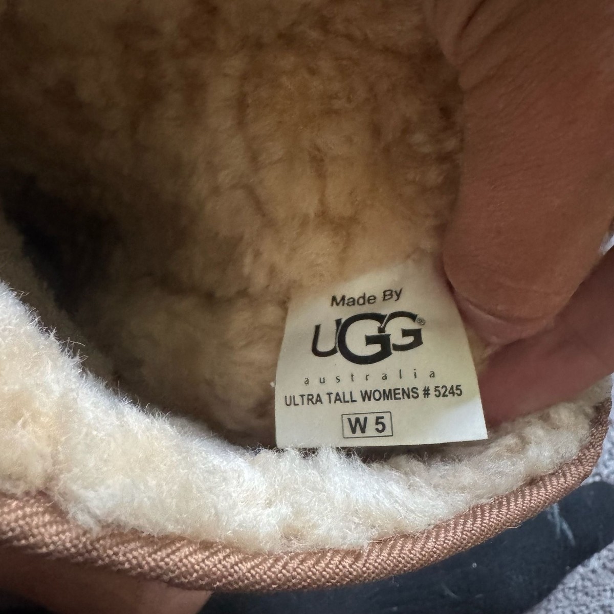 UGG Australia Chestnut Suede Sheepskin Tall Braid Boots View 6