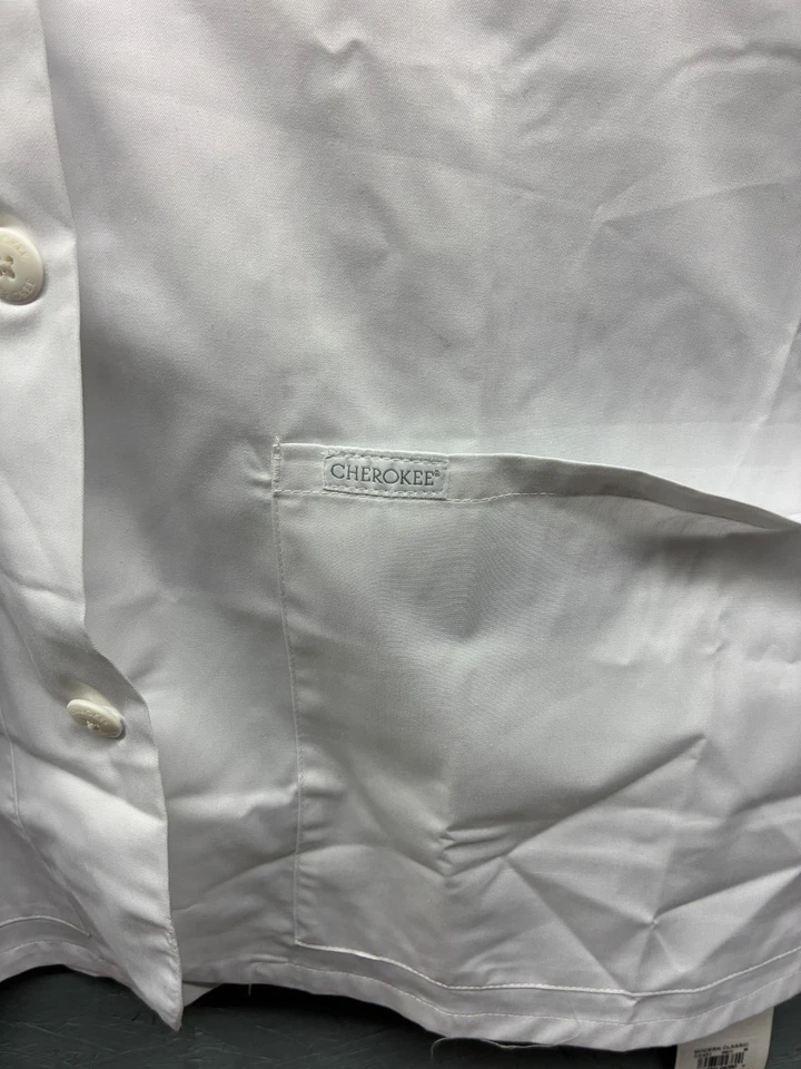 Cherokee Project Lab Lab Coat Men’s Size Medium White Modern Classic Uniform - Image 3 of 4