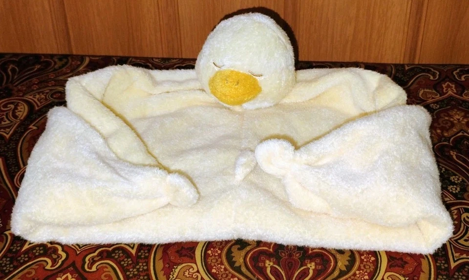 ANGEL DEAR Duck Baby Security Blanket Lovey Yellow 16" Soft Plush Duckies  (E - Image 4 of 4