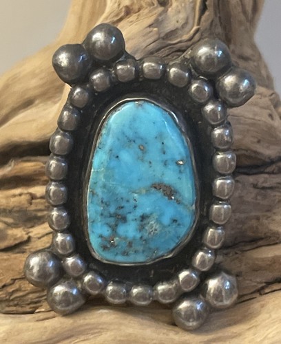 SPILLA VINTAGE ARGENTO STERLING & MORENCI, ARIZONA TURCHESE SPILLA NATIVI AMERICANI - Foto 3 di 12