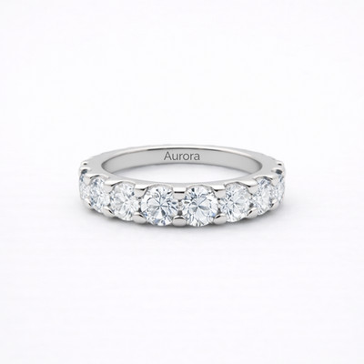 Aurora Statement Eternity Ring - 5mm Moissanite | 925 Sterling Silver