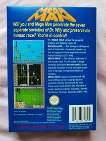 Mega Man 1 [Nintendo NES] PAL A UK. ORIGINAL Cartridge. Repro Box. RARE!!
