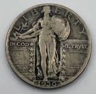 1930 Standing Liberty Quarter 90% Silver Philadelphia mint USA F / VF