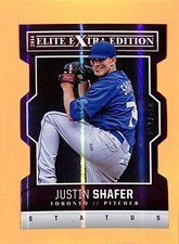 2014 Panini Elite Extra Edition Purple #96 Justin Shafer Blue Jays #/150
