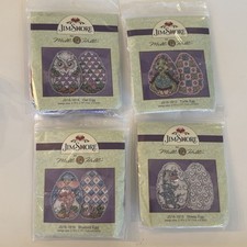 Mill Hill X Jim Shore 2018 (4) Stitch Kits-Animal Easter Egg Series