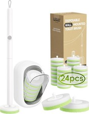 Wall Mounted Disposable Toilet Brush System with Holder, Toilet Bowl Cleaning